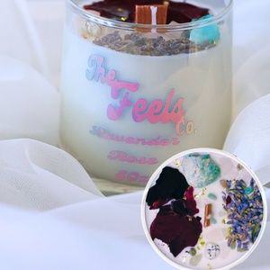 Lavender Rose Scented Candle | Tranquil Aromatherapy Bliss | 8oz Natural Soy Wax